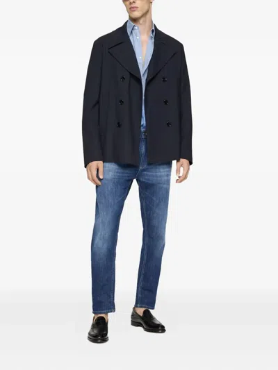 Dondup Logo-detail Regular Jeans In Blue