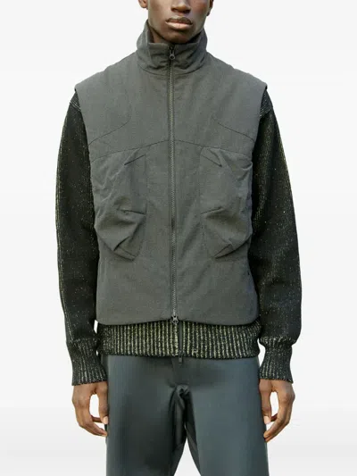 Gr10k Rescue Padded Vest Asphalt In Gray