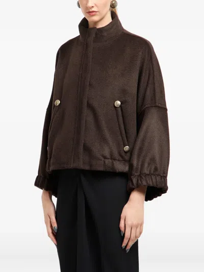 Giorgio Armani Relaxed Fit Cropped Jacket With Decorative Buttons