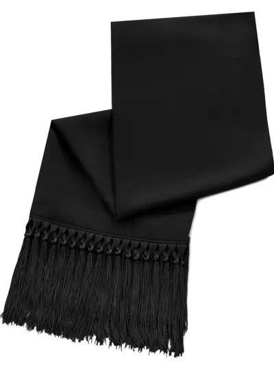 Taller Marmo Babe Fringe-trimmed Stole In Black
