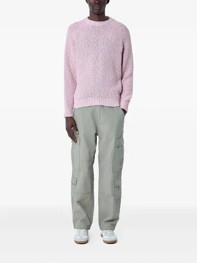 Noah Ny Crew-neck Cotton Sweater In Pink