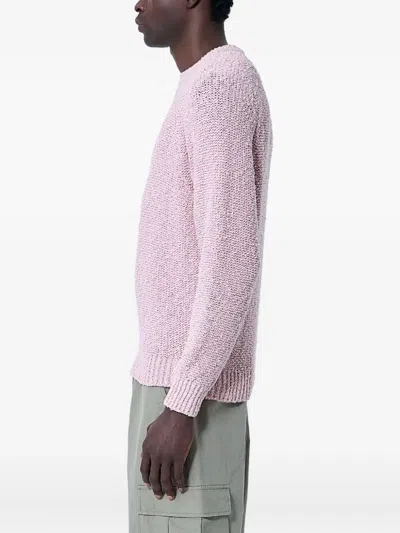 Noah Ny Crew-neck Cotton Sweater In Pink