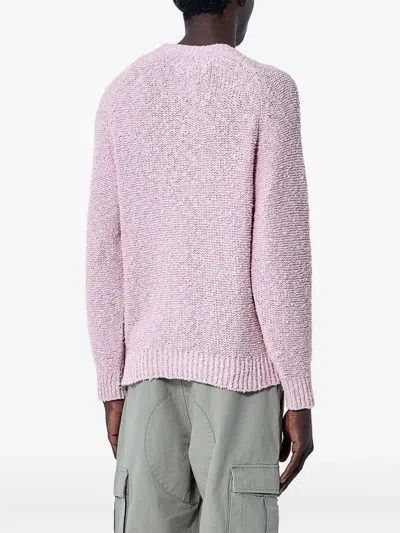 Noah Ny Crew-neck Cotton Sweater In Pink