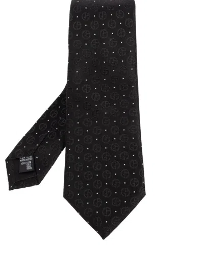 Giorgio Armani Pointed Tip Patterned Silk Tie