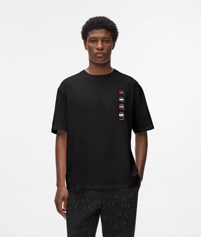 Karl Lagerfeld Ikon Fusion T-shirt In Black