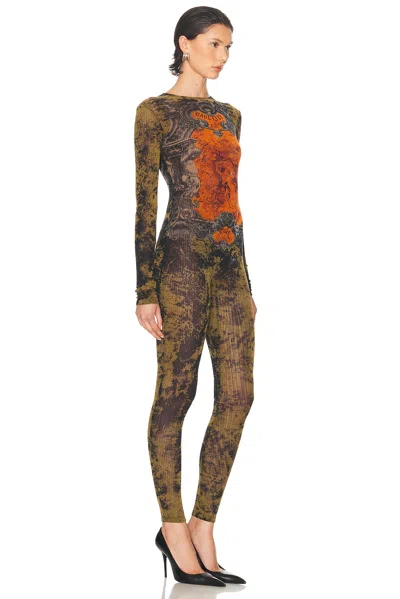 Jean Paul Gaultier M?daillon Mesh Printed Catsuit