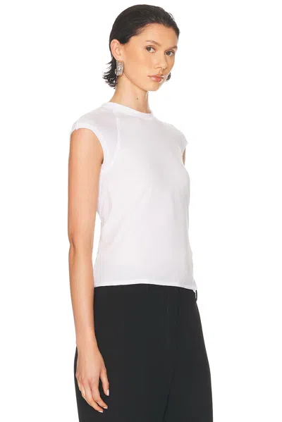 Helmut Lang Cap Sleeve Top In White