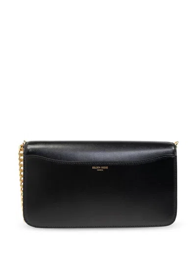 Golden Goose Gioia Bag In Black Palmellato Leather With Gold Details