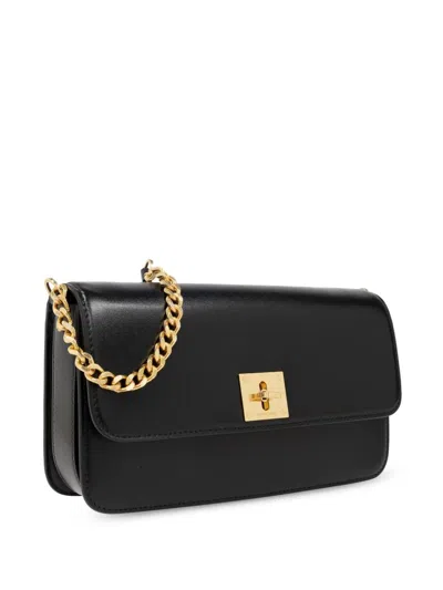Golden Goose Gioia Bag In Black Palmellato Leather With Gold Details