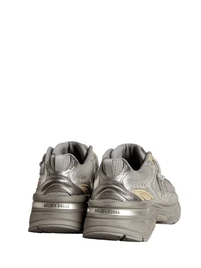 Golden Goose Laminated Leather Suede And Net Sneakers