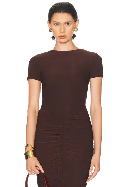 Ronny Kobo Rae Bodysuit In Brown