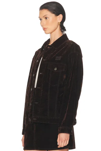 Miu Miu Velvet Button Up Jacket