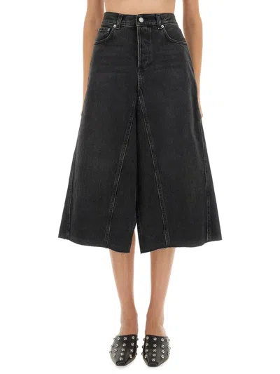 Haikure High-waisted Skirt With Back And Side Pockets