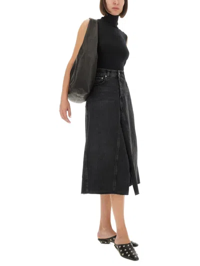 Haikure High-waisted Skirt With Back And Side Pockets