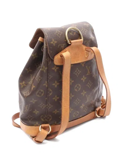Pre-owned Louis Vuitton 1997 Montsouris Mm Backpack In Brown