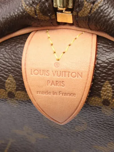 Pre-owned Louis Vuitton 2012 Speedy 35 Monogram Tote Bag In Brown