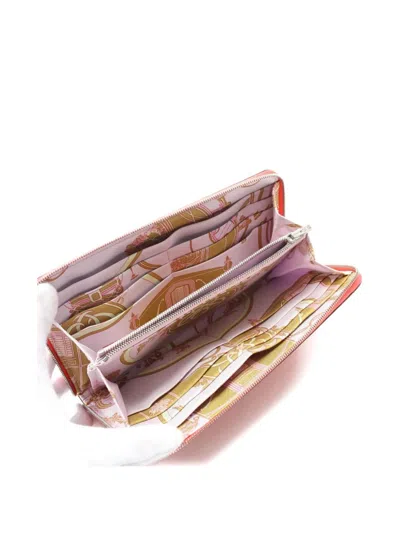 Pre-owned Hermes 2022 Azap Long Zipper Wallet In Pink