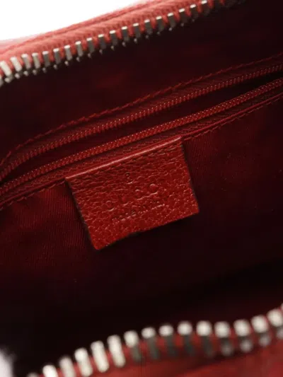 Pre-owned Gucci 2000 Gg Canvas Shoulder Bag In Red