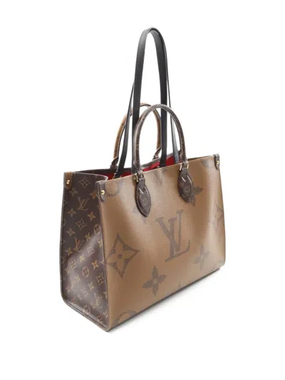 Pre-owned Louis Vuitton 2020 On-the-go Mm Monogram Tote Bag In Brown