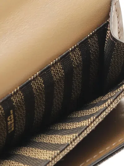 Pre-owned Fendi 2010s Zucca Tri-fold Wallet In Brown