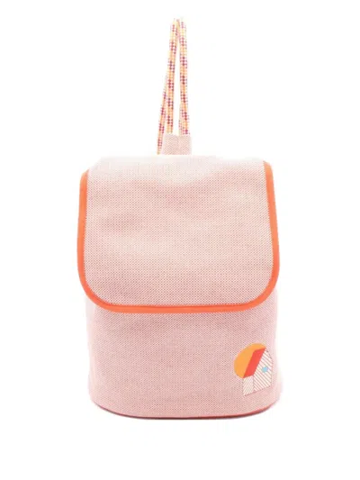 Pre-owned Hermes 10's Les Cabanes Backpack In Orange