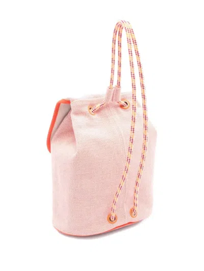 Pre-owned Hermes 10's Les Cabanes Backpack In Orange