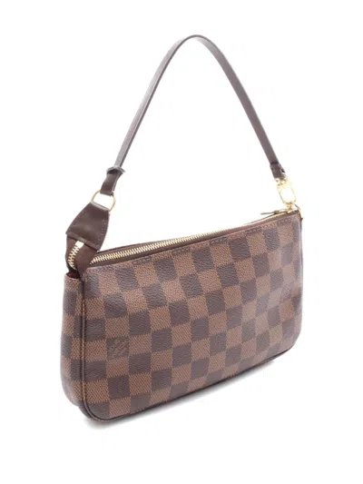 Pre-owned Louis Vuitton 2001 Pochette Accessoires Shoulder Bag In Brown