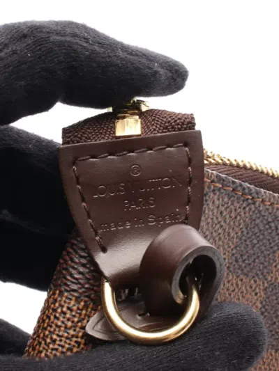 Pre-owned Louis Vuitton 2001 Pochette Accessoires Shoulder Bag In Brown