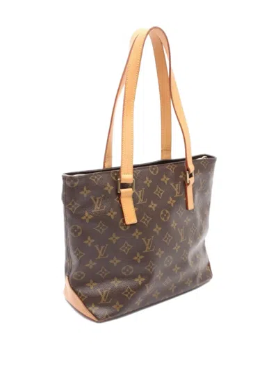 Pre-owned Louis Vuitton 2004 Cabas Piano Monogram Shoulder Bag In Brown
