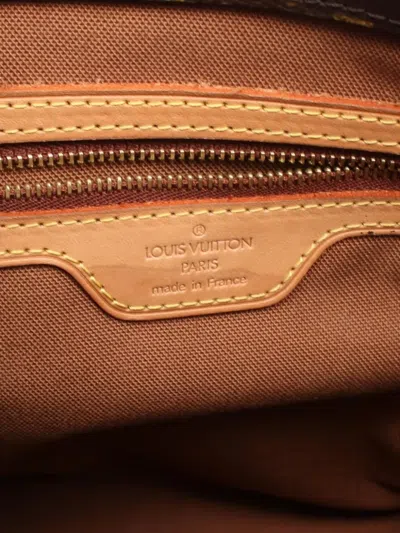 Pre-owned Louis Vuitton 2004 Cabas Piano Monogram Shoulder Bag In Brown