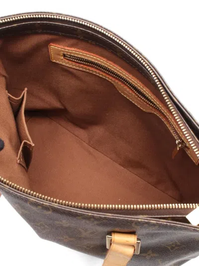 Pre-owned Louis Vuitton 2004 Cabas Piano Monogram Shoulder Bag In Brown