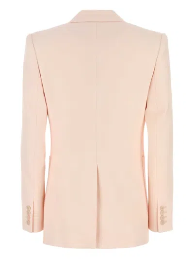 Chloé Wool Blazer With Notched Lapels And Front Flap Pockets