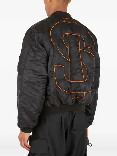 Deadhype Dollar Sign Bomber Jacket In Black