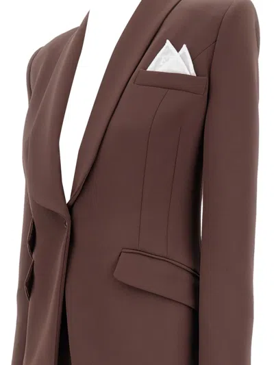 Elisabetta Franchi Tailored Suit In Brown