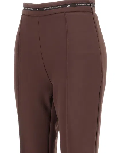 Elisabetta Franchi Tailored Suit In Brown