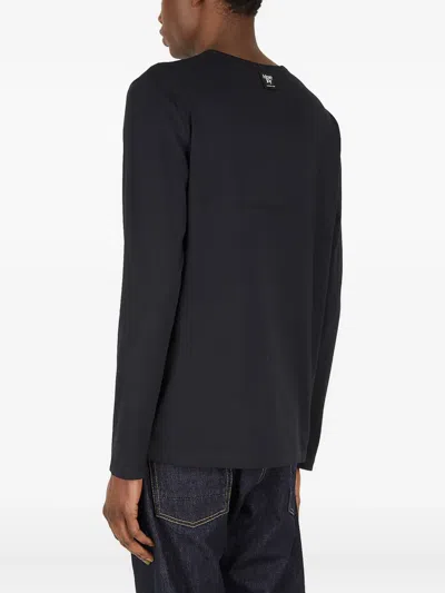 More Joy Embroidered Long Sleeve T-shirt In Black