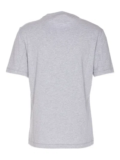 Brunello Cucinelli Layered Crewneck T-shirt Stitch Detailing In Gray
