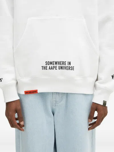 Aape By A Bathing Ape Aaper Hoodie In White