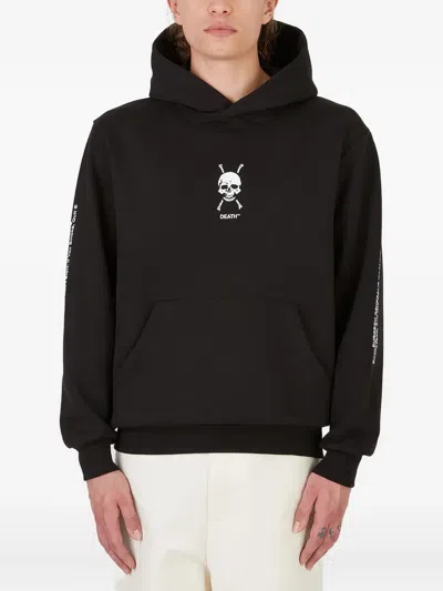 Death Cigarettes Skull Graphic-print Hoodie In Black