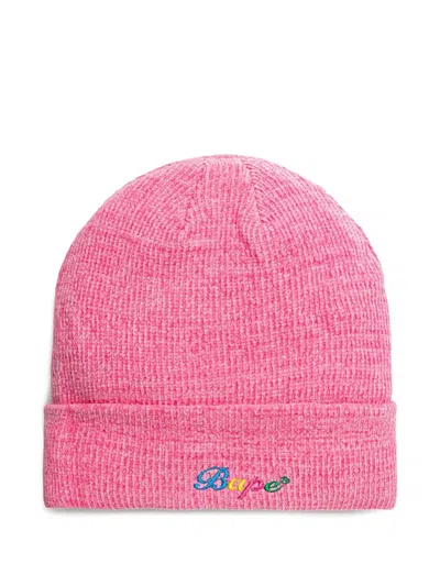 A Bathing Ape Embroidered Ribbed Beanie