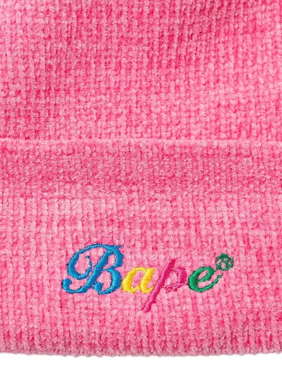 A Bathing Ape Embroidered Ribbed Beanie