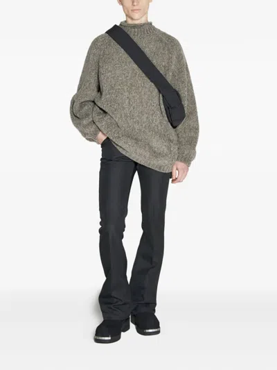 Undercover Mock-neck Wool Sweater In Green