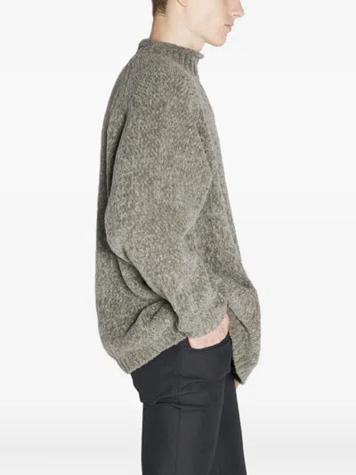 Undercover Mock-neck Wool Sweater In Green