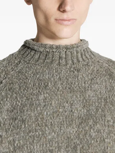 Undercover Mock-neck Wool Sweater In Green