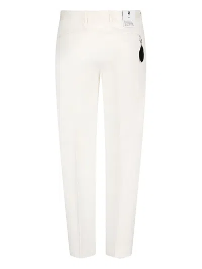 Pt Torino Pressed-crease Trousers In White