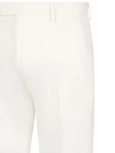Pt Torino Pressed-crease Trousers In White