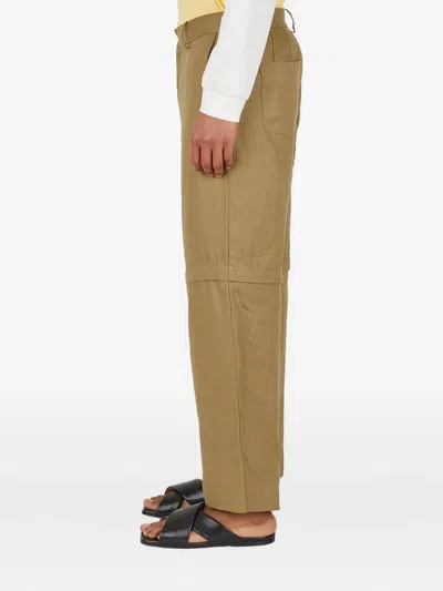 Wynn Hamlyn Detachable-leg Linen Trousers In Brown