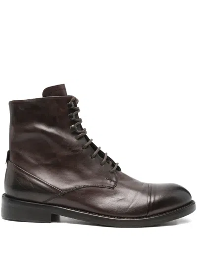 Leqarant Lace-up Boots In Brown