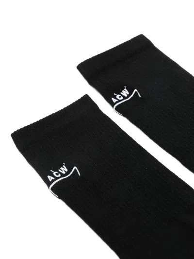 A-cold-wall* Logo-embroidered Socks In Black
