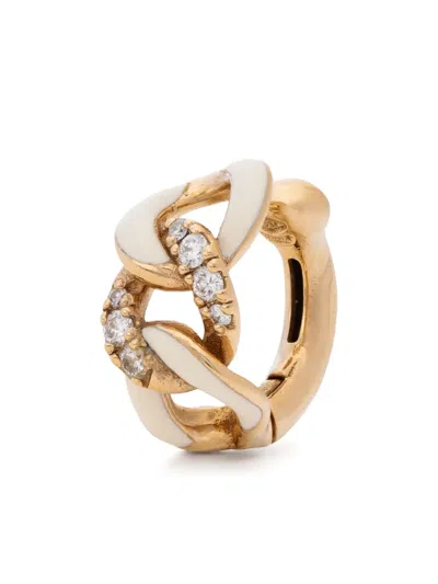 Lisa O 18k Yellow Gold Groumette Diamond Ear Cuff In Gold